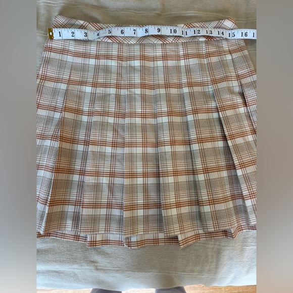 Sunday Best “Olive” Pleated Mini Skirt size 10 orange cream preppy schoolgirl - Picture 11 of 11